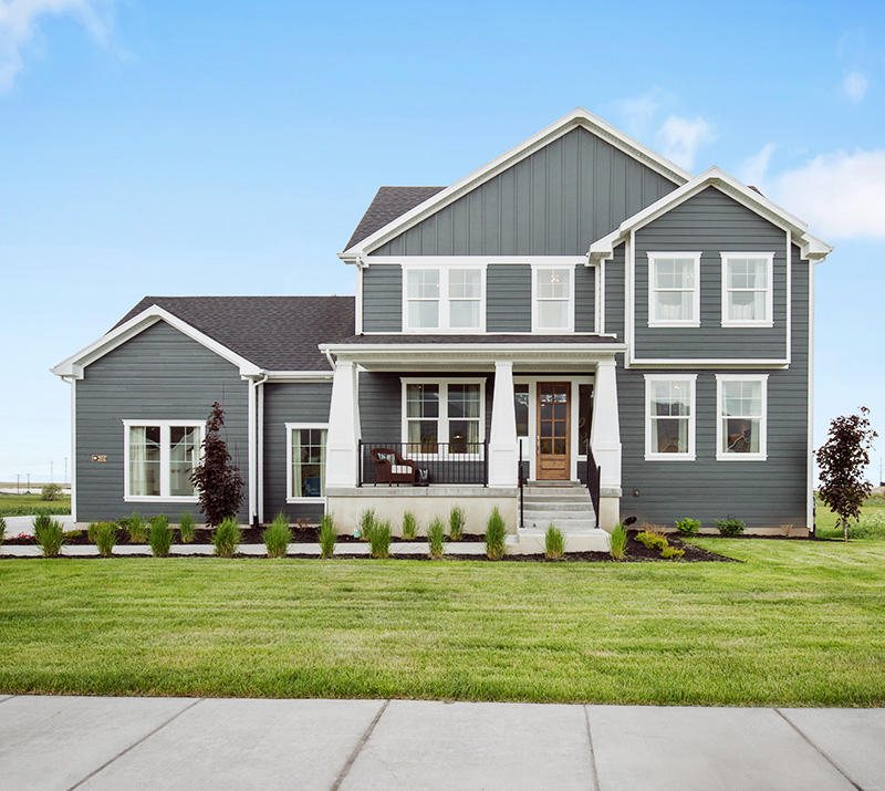 gray two-story house