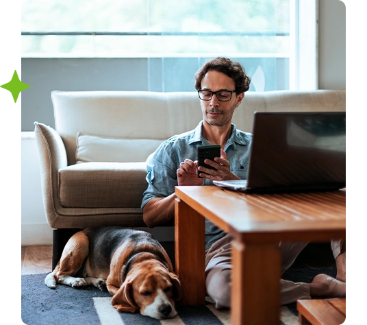 Member looking at digital banking app