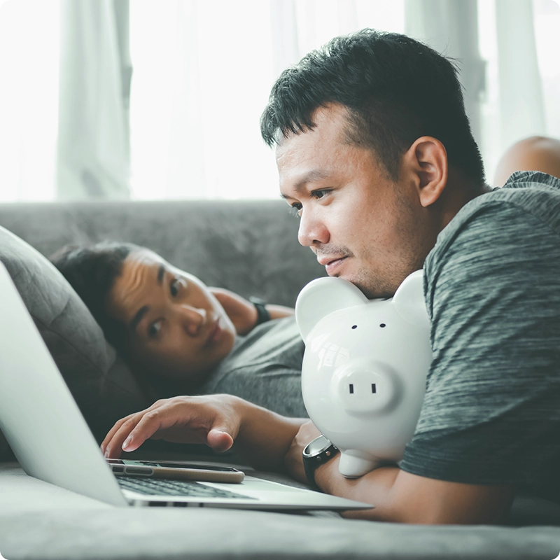 Members reviewing their savings within digital banking