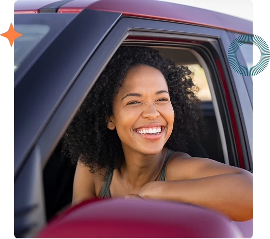 Woman in a car