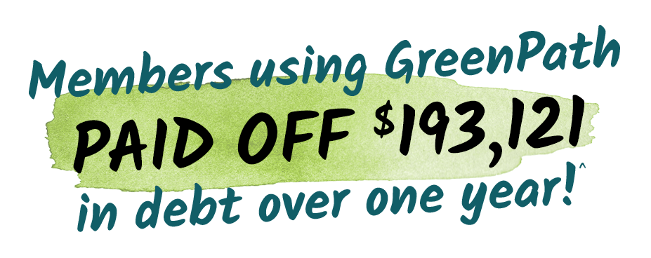 Members using GreenPath paid off $193,131 in debt over one year!