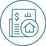 Document with house icon