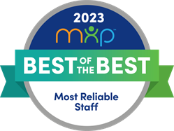 2023 MemberXP Most Reliable Staff Seal