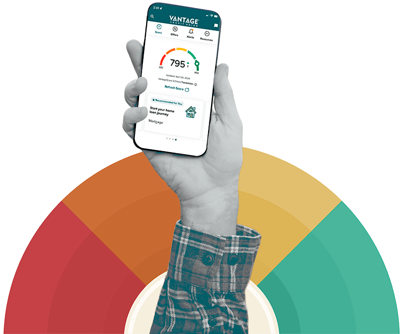 credit score display in Vantage mobile app credit score display in Vantage mobile app