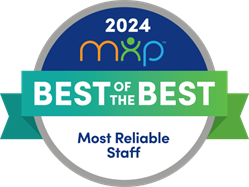 2024 MemberXP Most Reliable Staff Seal 2024 MemberXP Most Reliable Staff Seal
