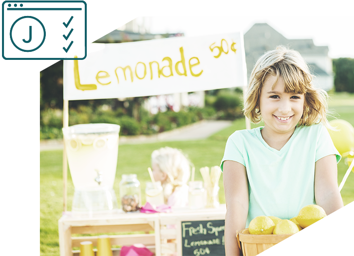 girl with lemonade stand girl with lemonade stand